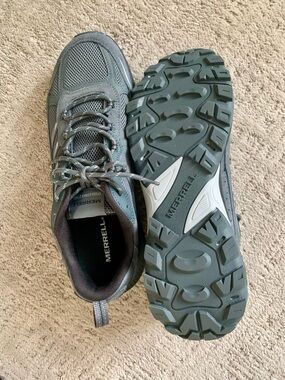 Merrell Men's Olive Gray Trail Hiking Sneakers